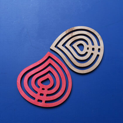 Base Média - Contraplacado Bétula - Tom Vermelho