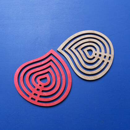 Base Grande - Contraplacado Bétula - Tom Vermelho